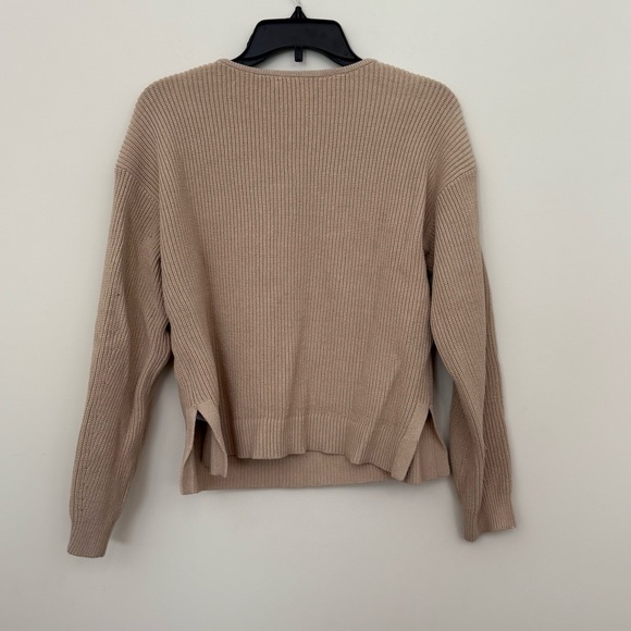 J. Crew Tan V-Neck Sweater Timeless Style Soft Knit - Picture 4 of 14